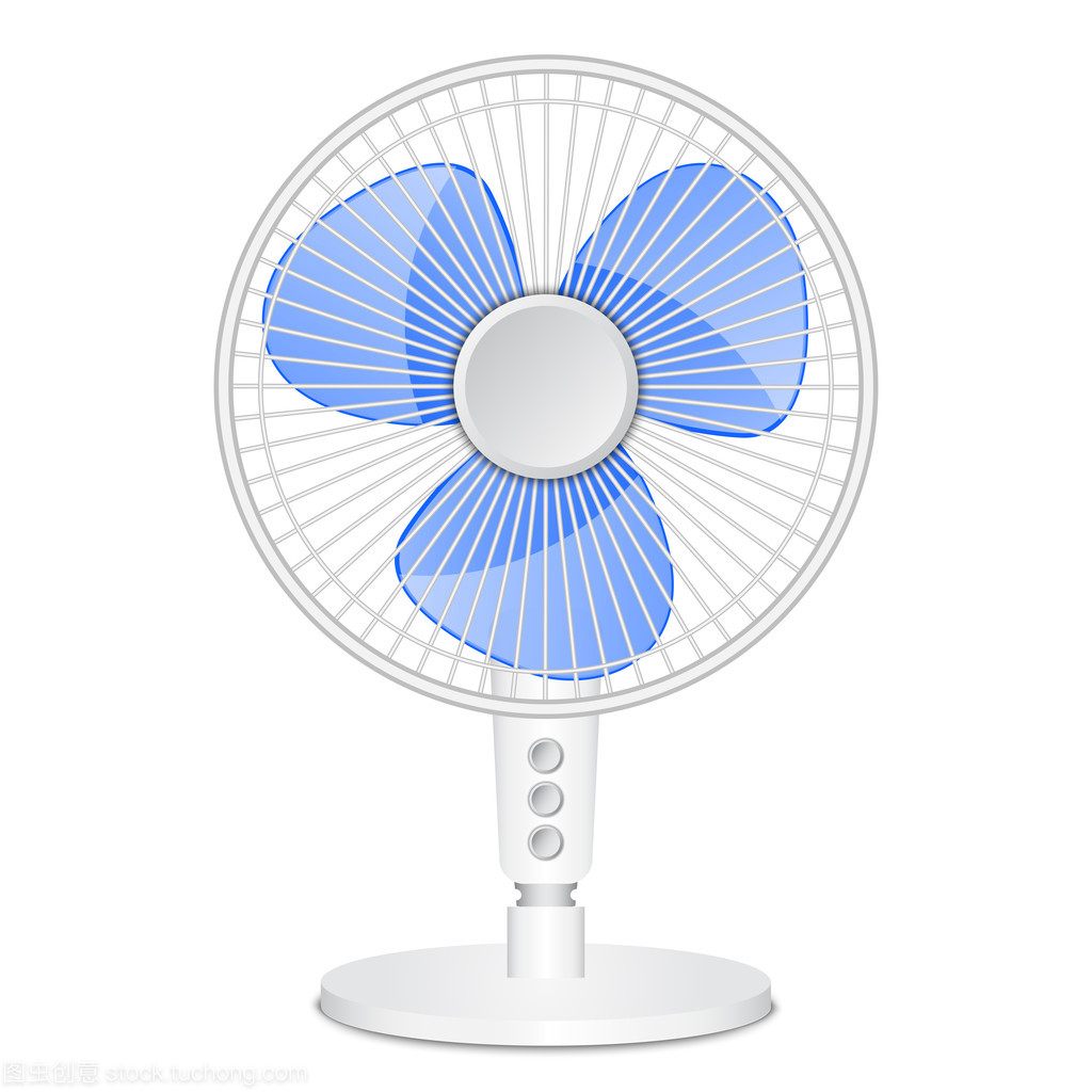 矢量插畫(huà)中的夏日之風(fēng) 電動(dòng)風(fēng)扇的藝術(shù)表現(xiàn)